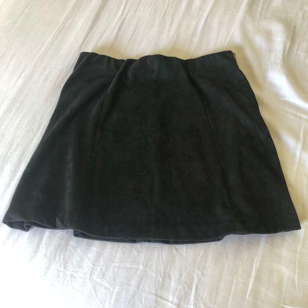 Brandy Melville Faux Suede Black mini skirt